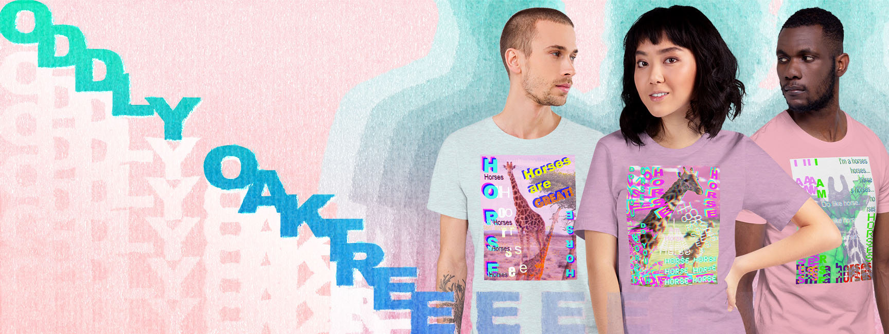The Horses Collection — Oddly Oaktree | Maximalist Horse Art Shirts
